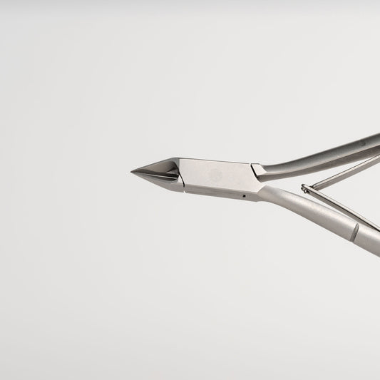 10 cm Podiatry Thin Nail Nippers (11 mm Straight Cut) 6-12RD Jaw Overhead