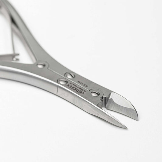 13 cm Podiatry Double-Action Tough Nail Nippers (17 mm Concave Cut) 6-420RD(G) Jaw 45 Degree Angle